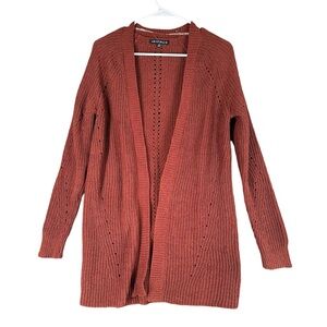 Love Ellie NWOT‎ Women’s S Small Rust Orange Open Cardigan Boho Hippie Fa…